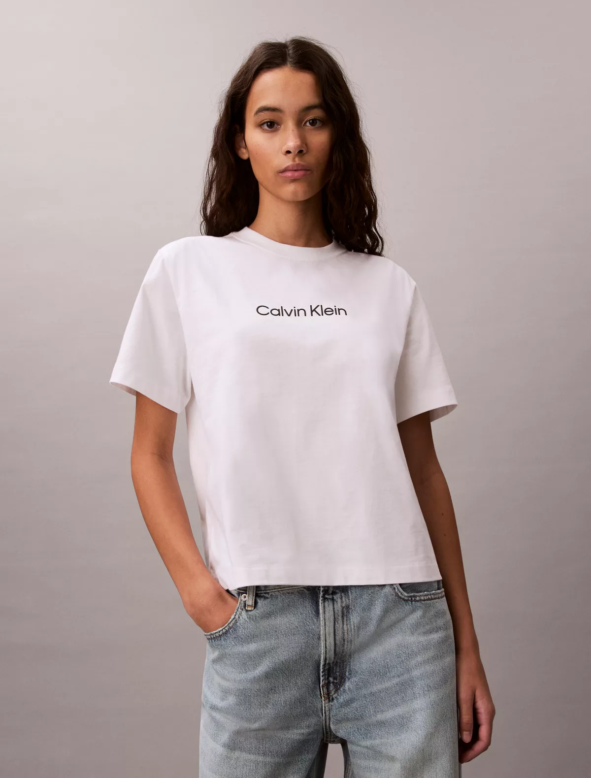 Standard Logo Boxy Fit Crewneck T-Shirt