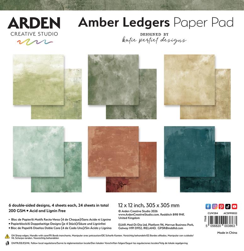 Amber Ledgers 12x12 Solids Paper Pad
