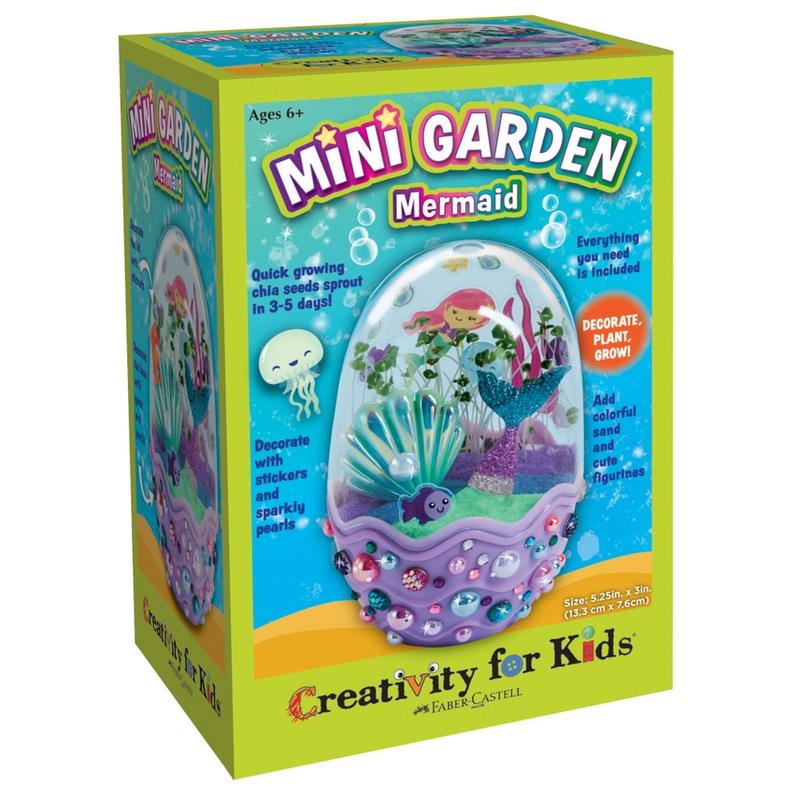 Mermaid Grow A Mini Garden Craft Kit - Creativity For Kids