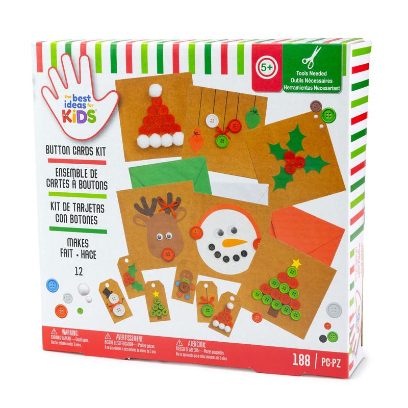 Button Craft - Colorbok Kids Christmas Holiday Card Kit