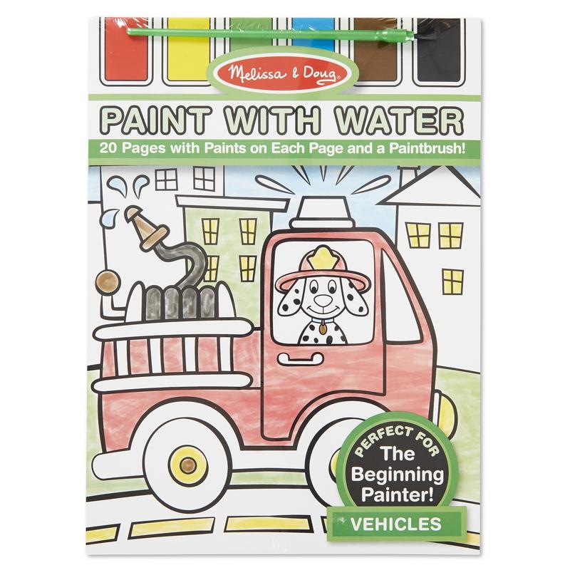 Vehicles - Paint W/Water Pad 8.25"X11" 20pgs