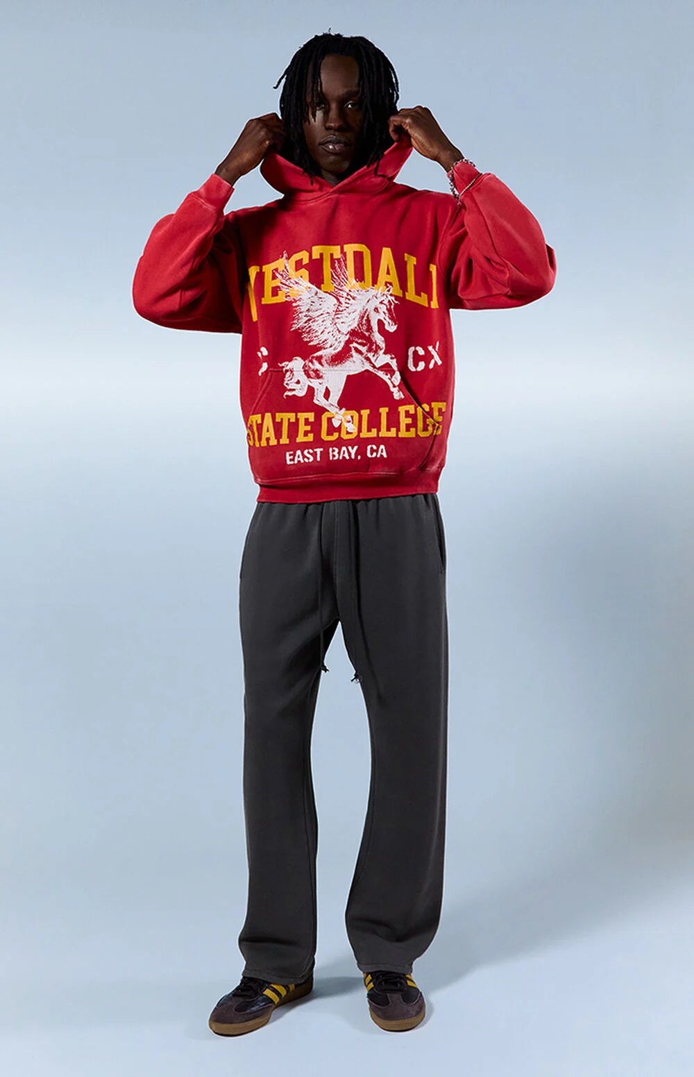 Pacsun Washed Black Johnny Fleece Straight Sweatpants