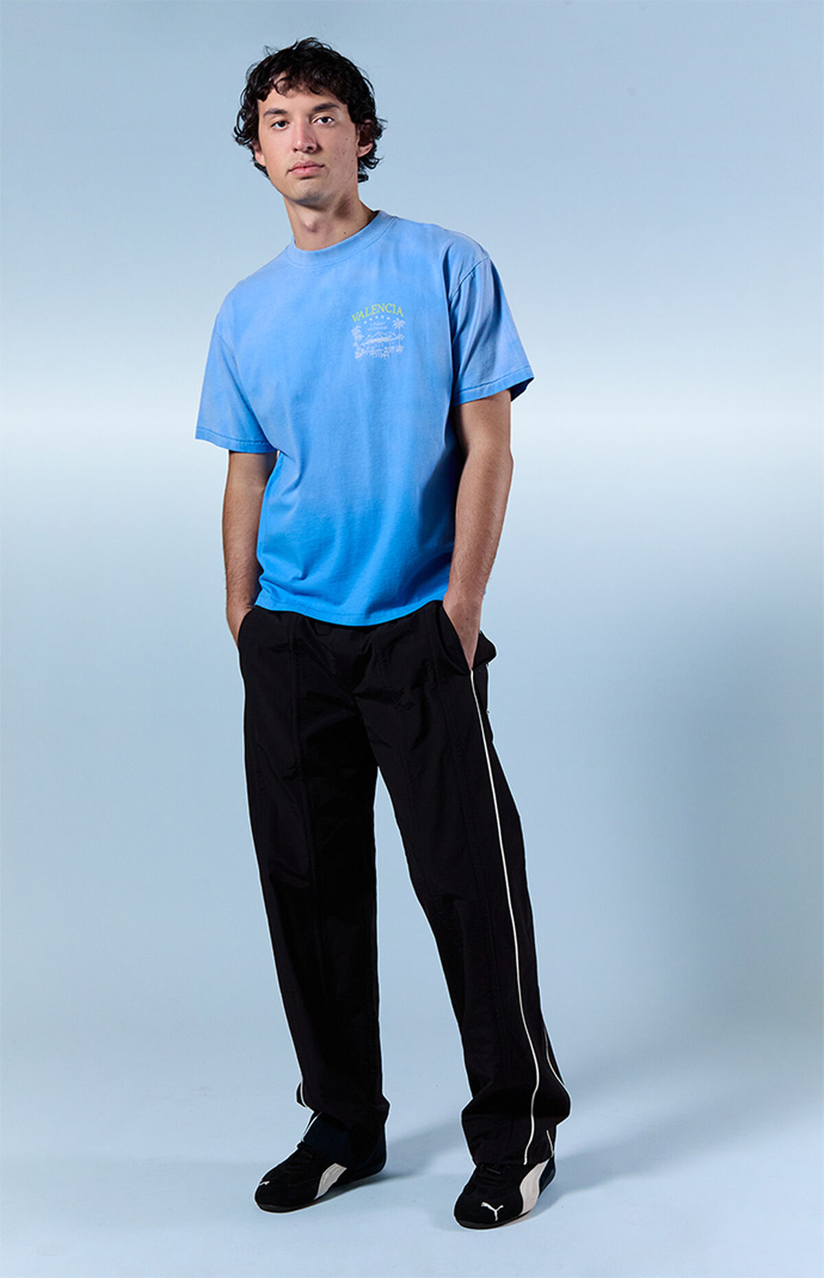Pacsun Black Bolton Baggy Track Pants
