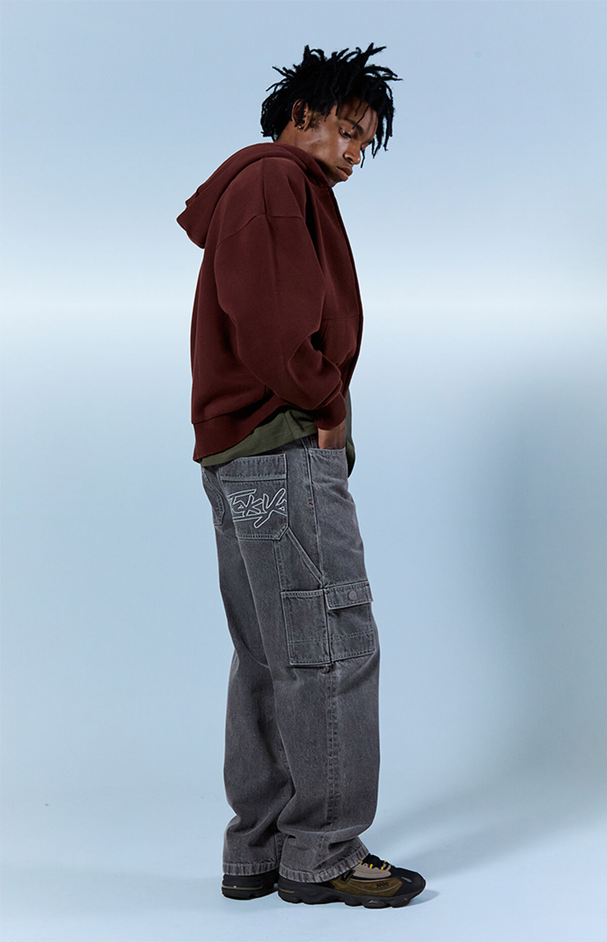 Pacsun Dylan Baggy Jeans Carpenter Tokyo Gray