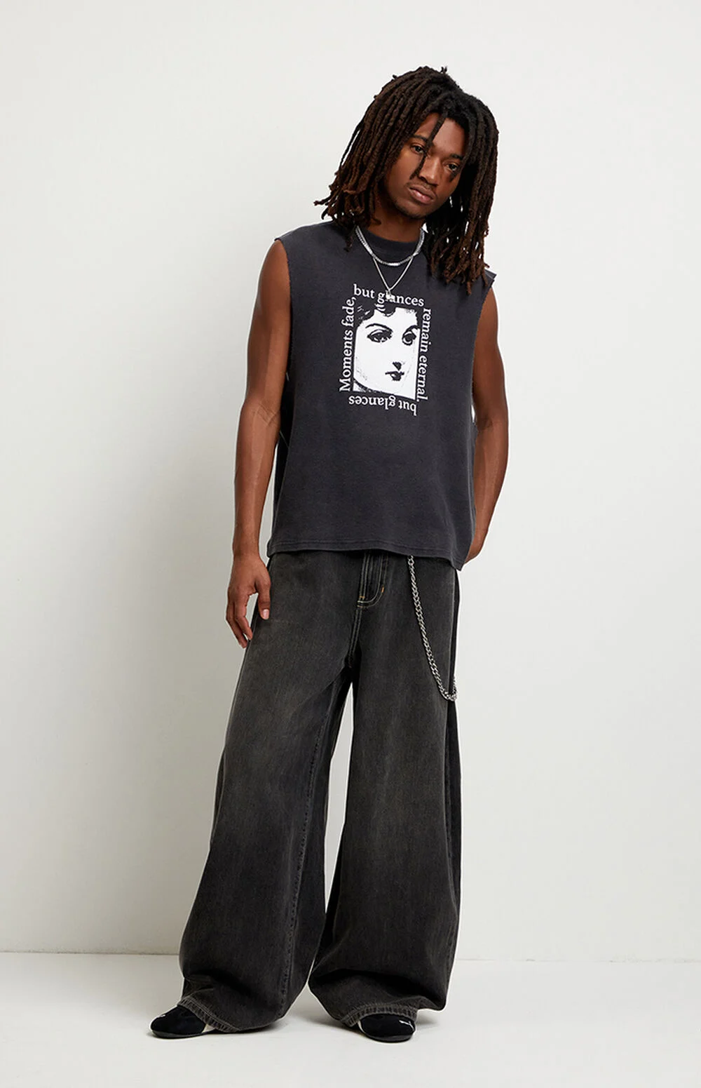 Pacsun Ryder Ultra Baggy Jeans Vintage Wash Black