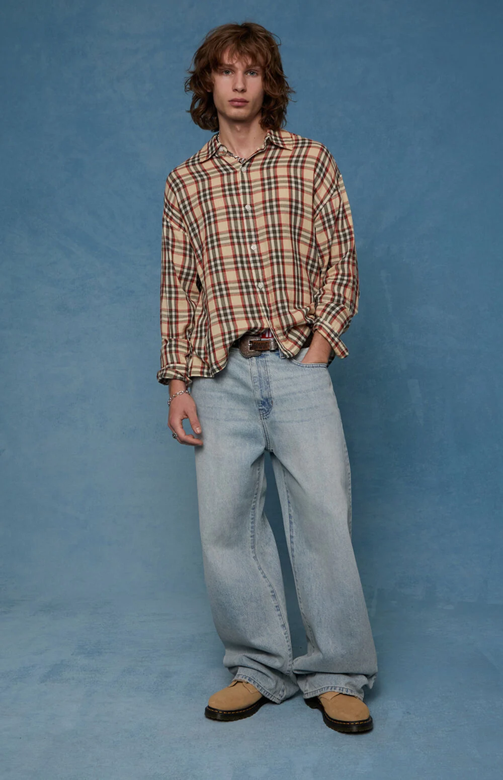 Pacsun Blake Extreme Baggy Jeans Light Blue
