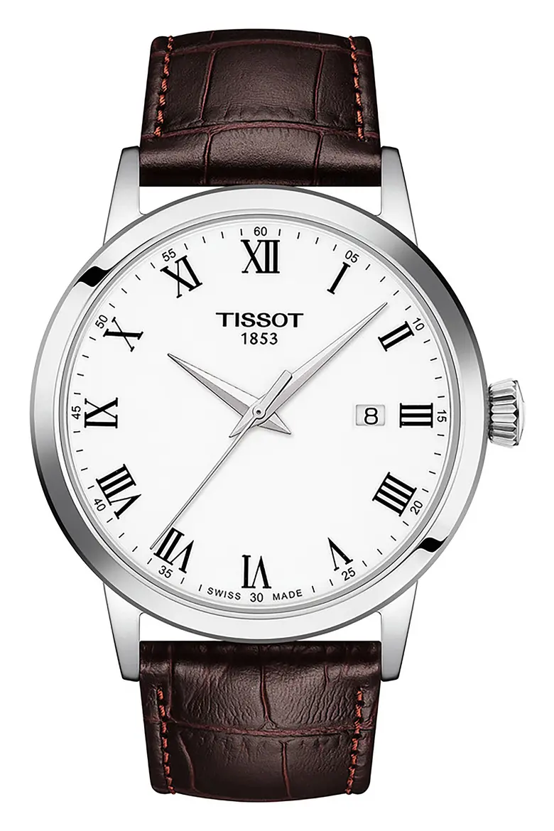 Tissot Classic Dream Leather Strap Watch, 42mm